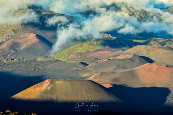 Au coeur du cratère Haleakala à Maui, Hawaii