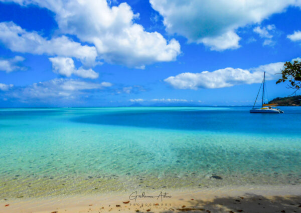 Dégradé de bleu à Huahine