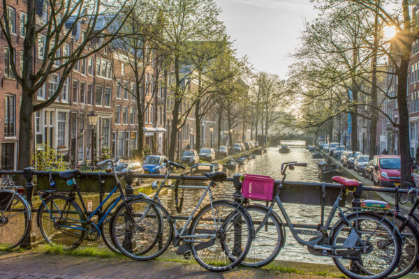 Coucher de soleil sur Amsterdam