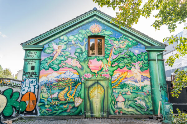 Street Art dans le quartier de Christiania à Copenhague