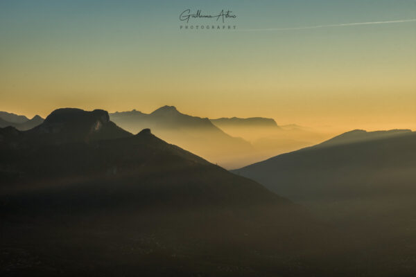 Coucher de soleil sur la Chartreuse