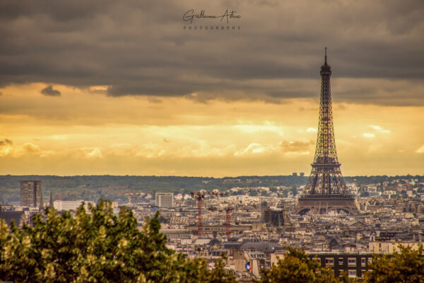 Coucher de soleil et Tour Eiffel
