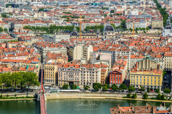 Vue aérienne de Lyon