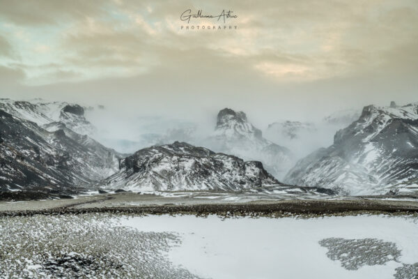 Un paysage Islandais en hiver