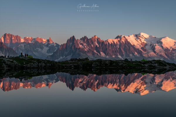 Le Lac des Cheserys au coucher de soleil