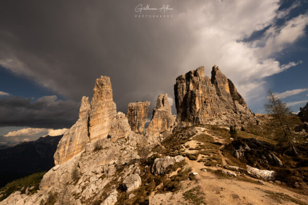 Ambiance dramatique sur les Cinque Torri